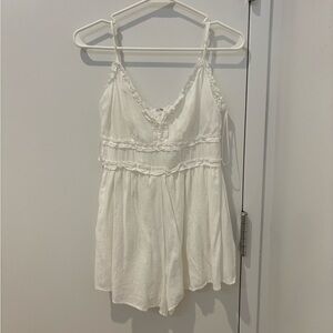 Mi Ami White Ruffled Romper